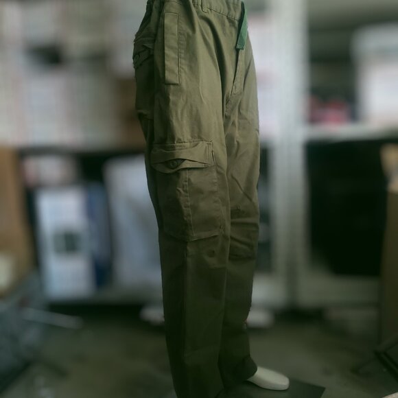 Must Way Pants Mens 36 Green Cargo Paratrooper Military Drawstring Jogger NWOT - Picture 2 of 10